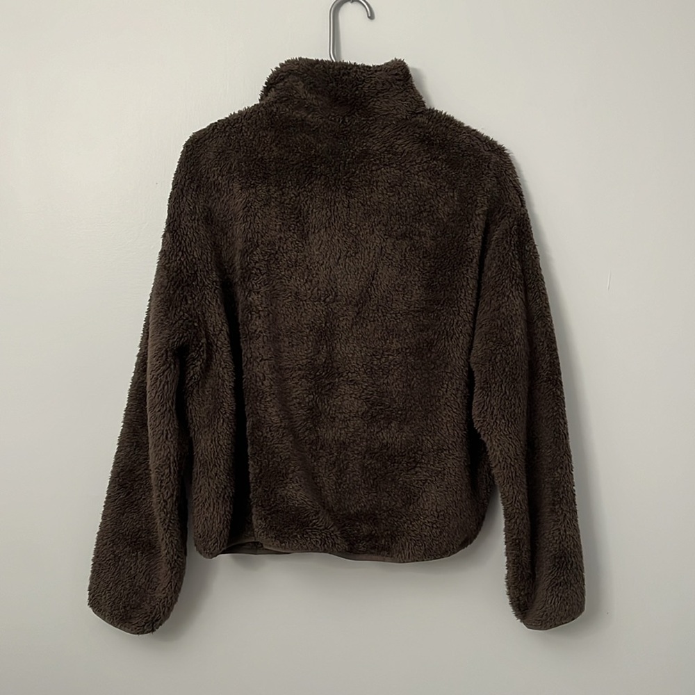 Cozy Brown Fleece Pullover - Picture 2 of 4